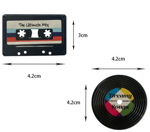 Package of 4 units message board, reminder, fridge sticker, creative turntable, fridge magnet for home and kitchen decoration