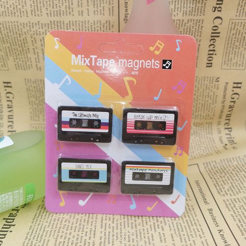 Package of 4 units message board, reminder, fridge sticker, creative turntable, fridge magnet for home and kitchen decoration