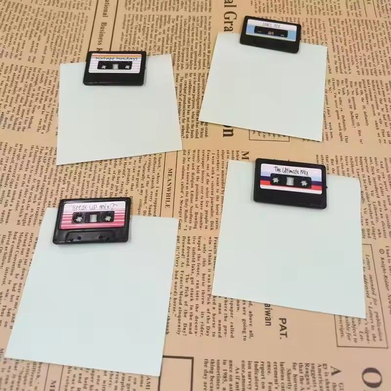 Package of 4 units message board, reminder, fridge sticker, creative turntable, fridge magnet for home and kitchen decoration
