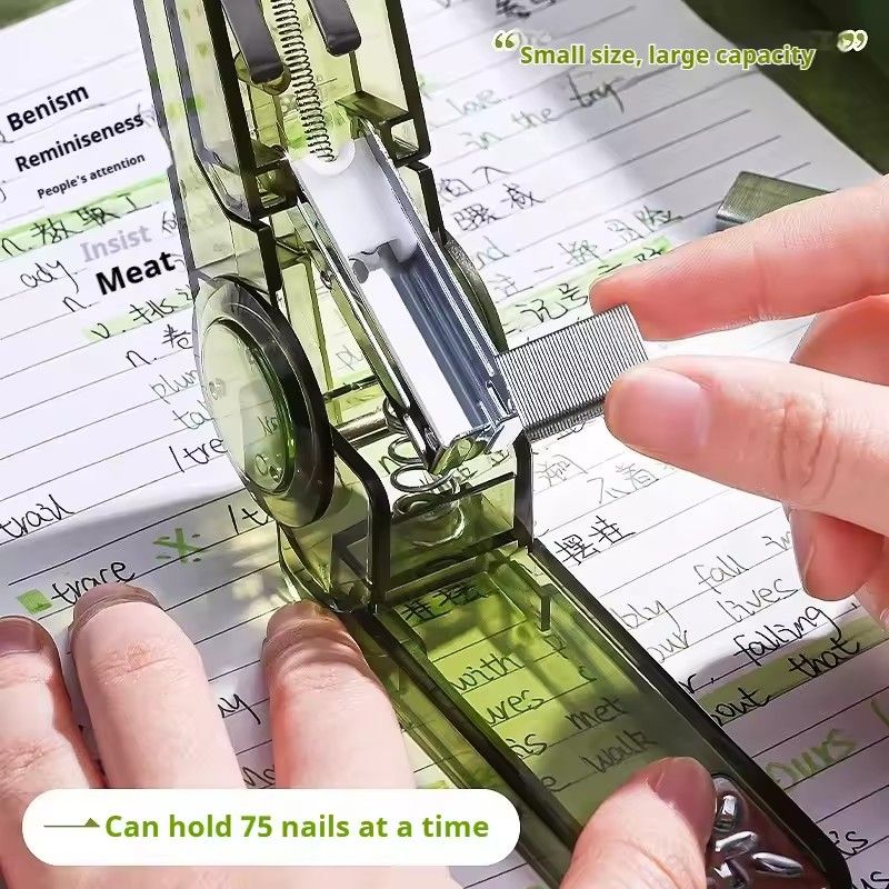 1pc Portable Stapler, Portable Binding Machine, Mini Folder, Labor Saving, Household Use, Office Stationery for School Supplies