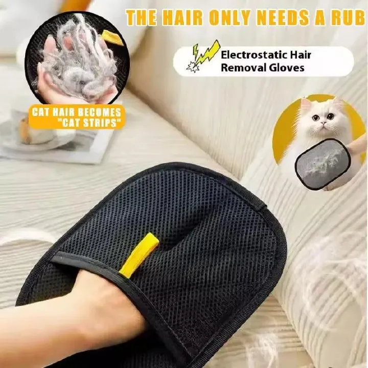 1pc Pet Hair Removal Gloves Hair Removal Brushing Tools for Dogs and Cats Cleaning Care Brush Efficient Clothing Hair Remover