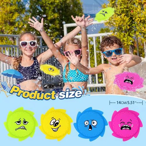 Water Frisbee for Children Aged 4 to 8, fun Toys for Swimming Pools and Beaches, Outdoor Games for The Whole Family in Summer