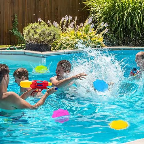 Water Frisbee for Children Aged 4 to 8, fun Toys for Swimming Pools and Beaches, Outdoor Games for The Whole Family in Summer