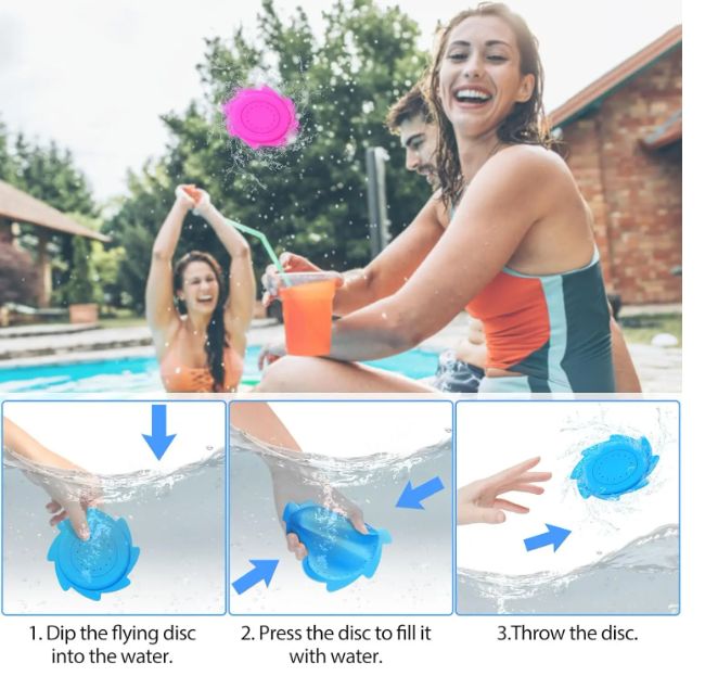 Water Frisbee for Children Aged 4 to 8, fun Toys for Swimming Pools and Beaches, Outdoor Games for The Whole Family in Summer