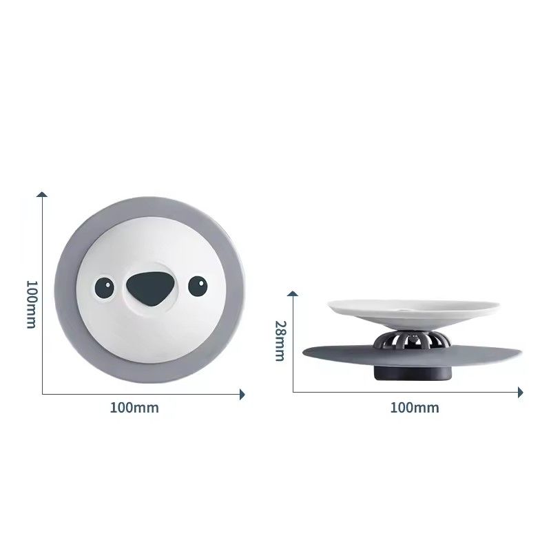 1pc Press Type Silicone Floor Drainage Cover, for Home, Bathroom, Kitchen, Sewer, Deodorant, Sink, Hair Filter