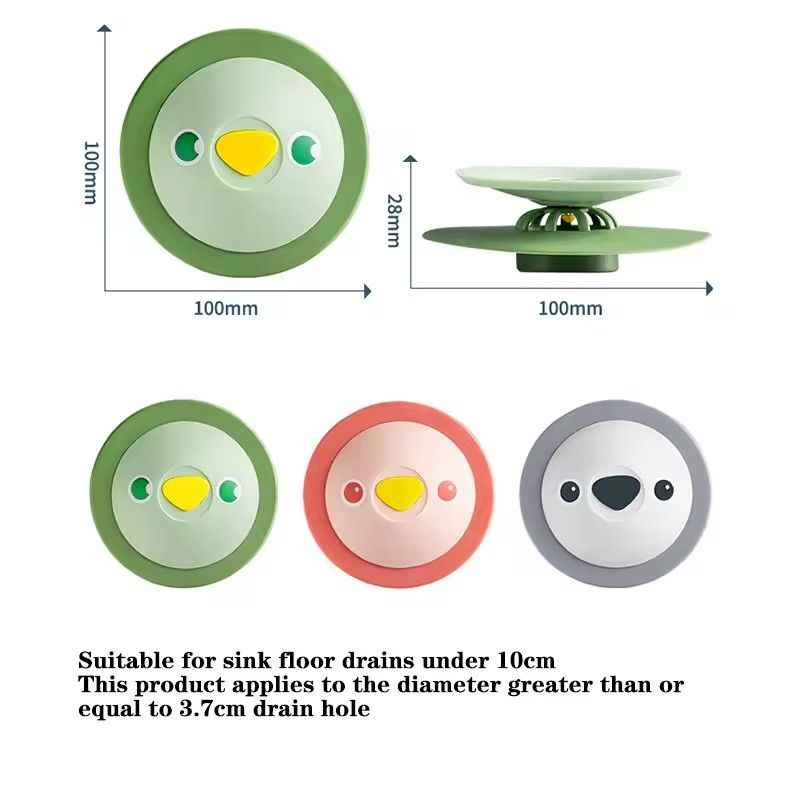 1pc Press Type Silicone Floor Drainage Cover, for Home, Bathroom, Kitchen, Sewer, Deodorant, Sink, Hair Filter