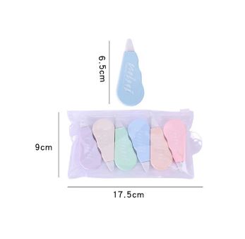 6pcs Cute Color Mini Correction Tape, instant Correction White Correction Tape, School and Office Supplies