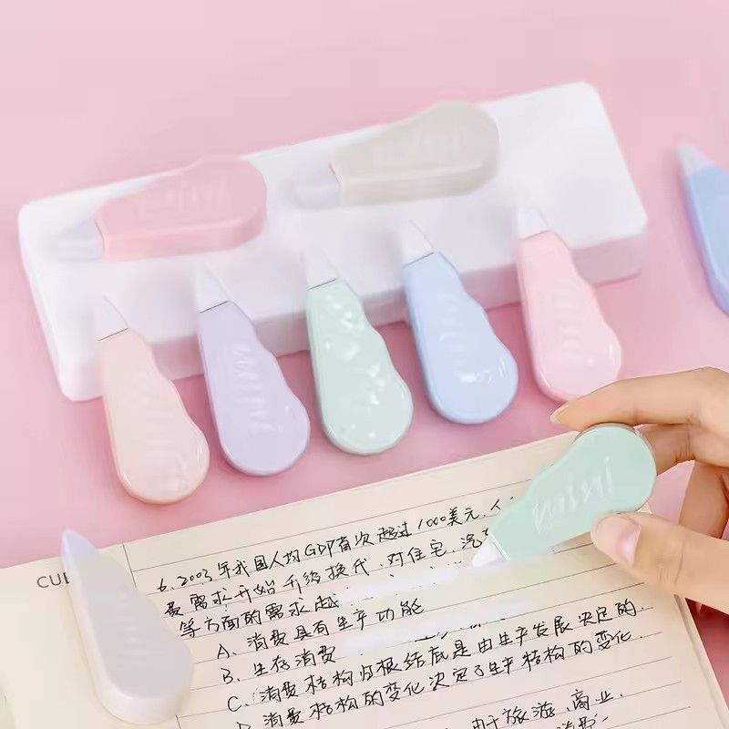 6pcs Cute Color Mini Correction Tape, instant Correction White Correction Tape, School and Office Supplies