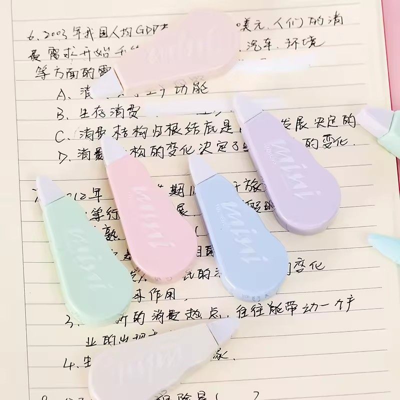 6pcs Cute Color Mini Correction Tape, instant Correction White Correction Tape, School and Office Supplies