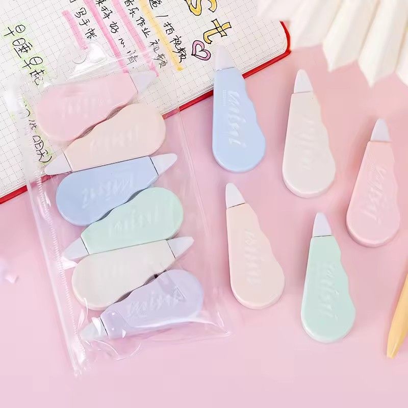 6pcs Cute Color Mini Correction Tape, instant Correction White Correction Tape, School and Office Supplies