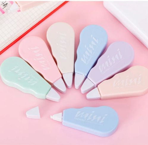 6pcs Cute Color Mini Correction Tape, instant Correction White Correction Tape, School and Office Supplies