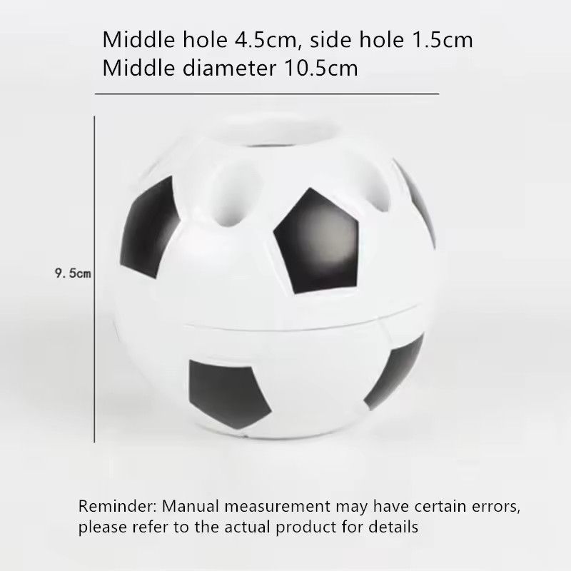 Soccer Shape Tool Supplies Pen Pencil Holder Football Shape Toothbrush Holder Desktop Rack Table Home Decoration Student Gifts