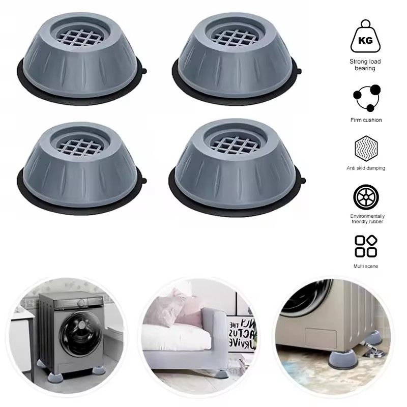 4pcs Anti-vibration Foot Pads, Anti-slip Rubber Feet, Silent Anti-slip Mat, Washing Machine Stand, Shock Absorbers, Furniture
