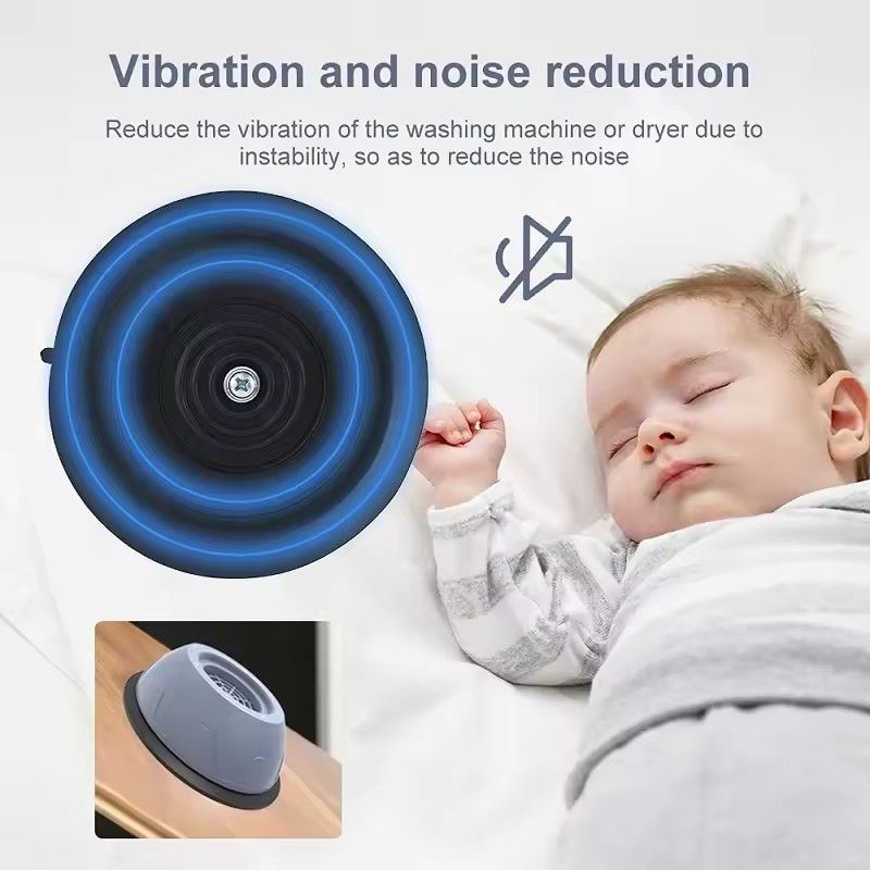 4pcs Anti-vibration Foot Pads, Anti-slip Rubber Feet, Silent Anti-slip Mat, Washing Machine Stand, Shock Absorbers, Furniture