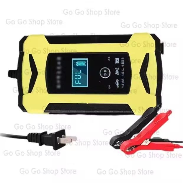 1PC 12v Charger intelligent Pulse Lead-acid Battery Charger 12v6A Motorcycle Battery car Battery Charger