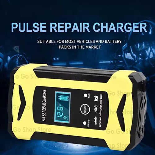 1PC 12v Charger intelligent Pulse Lead-acid Battery Charger 12v6A Motorcycle Battery car Battery Charger