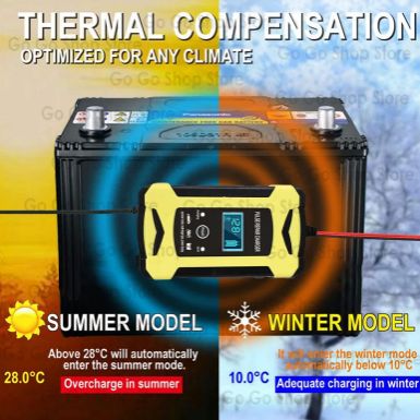 1PC 12v Charger intelligent Pulse Lead-acid Battery Charger 12v6A Motorcycle Battery car Battery Charger