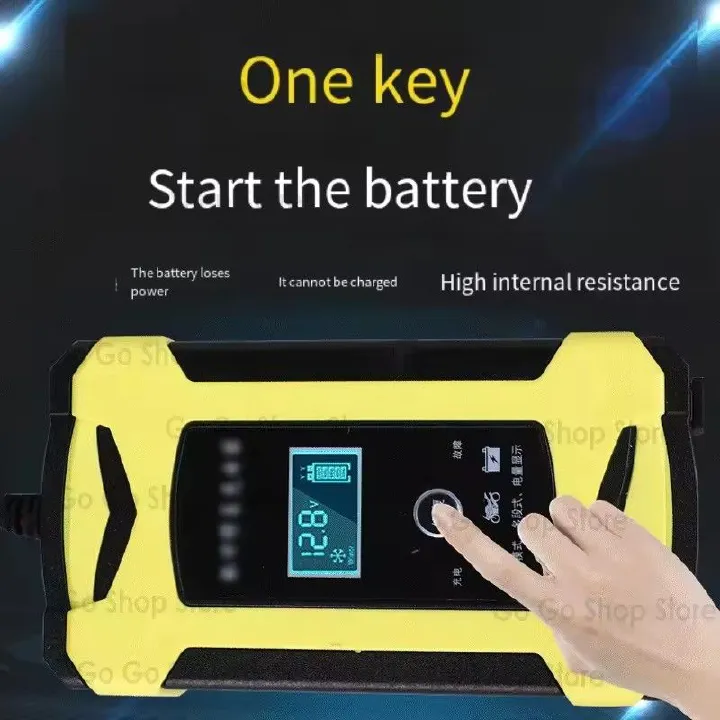 1PC 12v Charger intelligent Pulse Lead-acid Battery Charger 12v6A Motorcycle Battery car Battery Charger