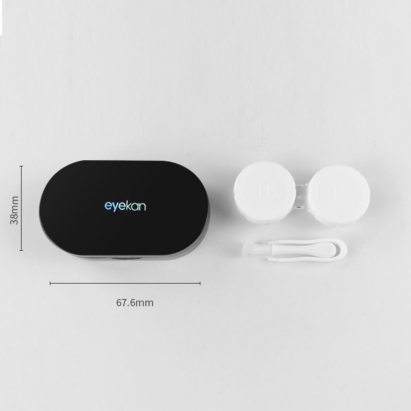 Leak-resistant Contact Lens Case, Black and White Glasses Case, Container, Complementary Contact Lens Case, Portable Eye Care