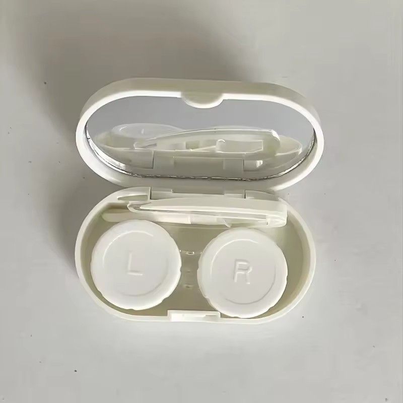 Leak-resistant Contact Lens Case, Black and White Glasses Case, Container, Complementary Contact Lens Case, Portable Eye Care