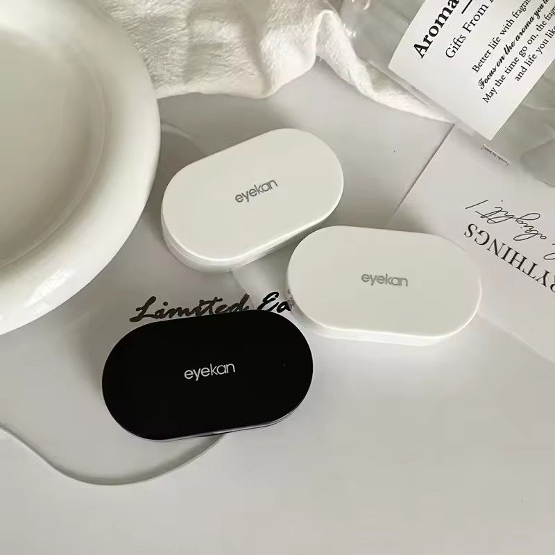 Leak-resistant Contact Lens Case, Black and White Glasses Case, Container, Complementary Contact Lens Case, Portable Eye Care
