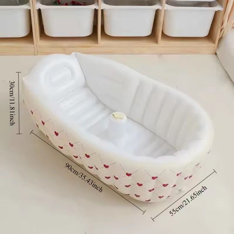 1pc Cartoon Inflatable Bathtub for Kids, Portable Baby Tub, Shower Products for Indoor Pool, Newborn Bath