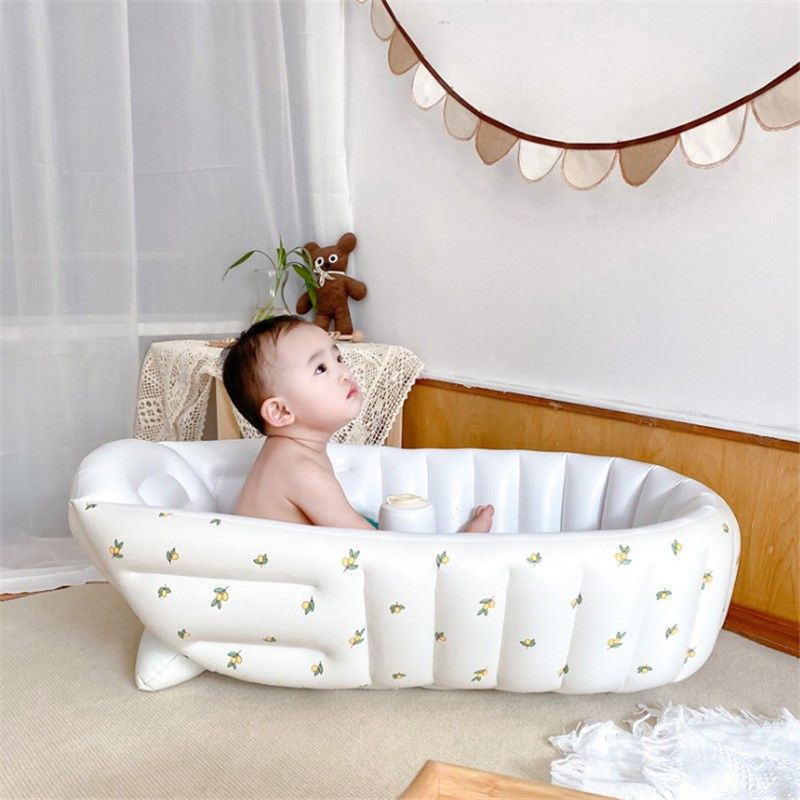 1pc Cartoon Inflatable Bathtub for Kids, Portable Baby Tub, Shower Products for Indoor Pool, Newborn Bath