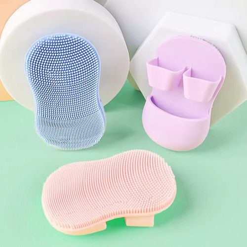 3pcs Soft Silicone Facial Cleansing Brush, Facial Exfoliant, Acne & Acne Removal, Facial Cleanser, Manual Facial Cleansing Brush