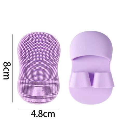 3pcs Soft Silicone Facial Cleansing Brush, Facial Exfoliant, Acne & Acne Removal, Facial Cleanser, Manual Facial Cleansing Brush
