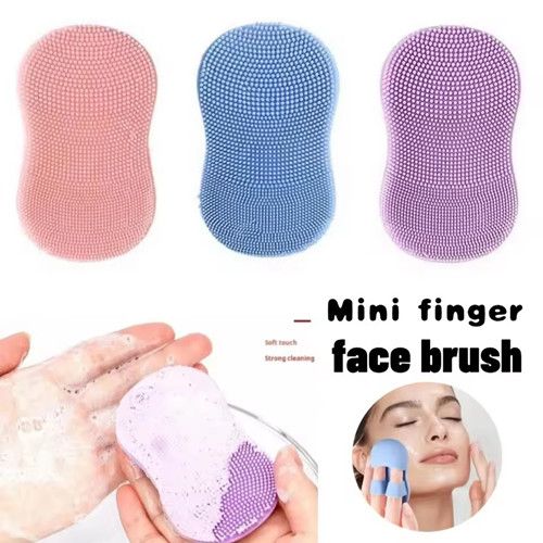 3pcs Soft Silicone Facial Cleansing Brush, Facial Exfoliant, Acne & Acne Removal, Facial Cleanser, Manual Facial Cleansing Brush