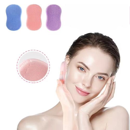 3pcs Soft Silicone Facial Cleansing Brush, Facial Exfoliant, Acne & Acne Removal, Facial Cleanser, Manual Facial Cleansing Brush