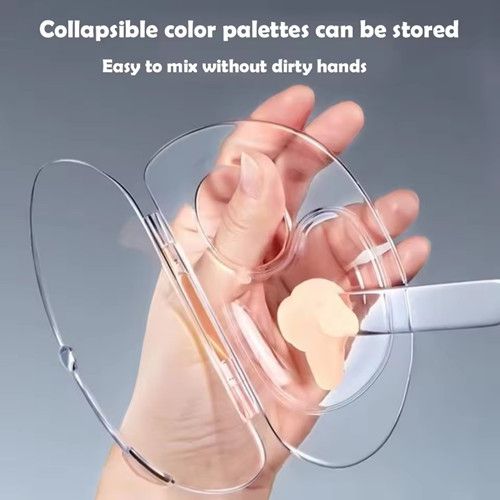 Liquid Foundation Color Mixing Plate Foldable Acrylic Portable Makeup Artist Special Plate Makeup Foundation Make-up Scraper