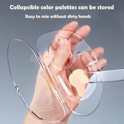 Liquid Foundation Color Mixing Plate Foldable Acrylic Portable Makeup Artist Special Plate Makeup Foundation Make-up Scraper