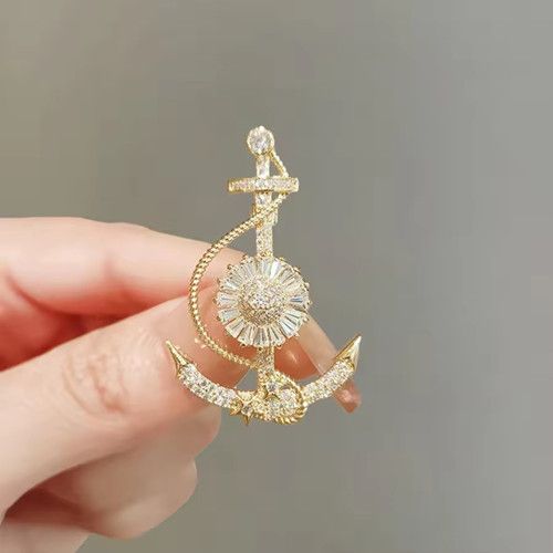 Women's Imitation Diamond Brooches, Unisex Enameled Steering Pins, Luxury Office Party Gifts, Jewelry Accessories, Decoration