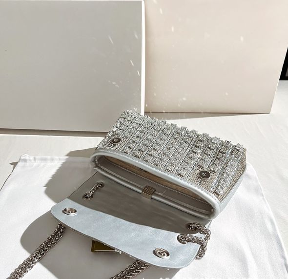 Luxury Handbags For Women, Stylish Shiny Shoulder Bag With Chain, Night Handbag For Female Party