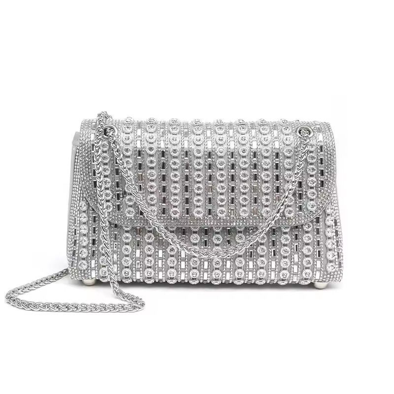Luxury Handbags For Women, Stylish Shiny Shoulder Bag With Chain, Night Handbag For Female Party