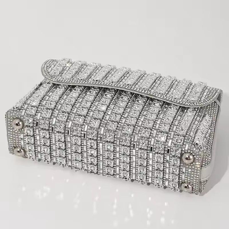 Luxury Handbags For Women, Stylish Shiny Shoulder Bag With Chain, Night Handbag For Female Party