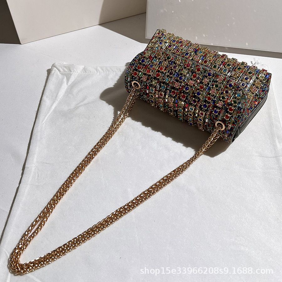 Luxury Handbags For Women, Stylish Shiny Shoulder Bag With Chain, Night Handbag For Female Party