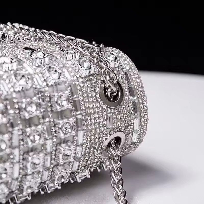 Luxury Handbags For Women, Stylish Shiny Shoulder Bag With Chain, Night Handbag For Female Party