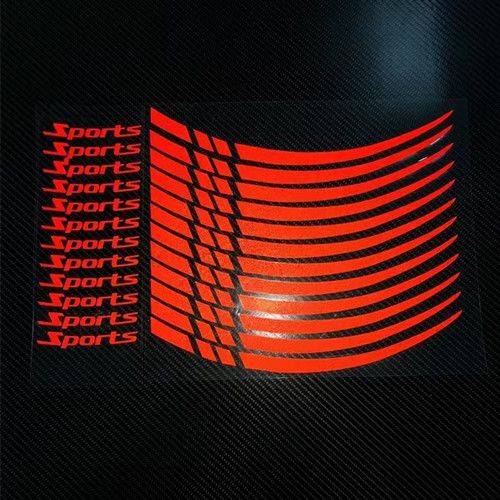 Motorcycle Accessories, Wheel Stickers, 12 pcs/set, Wheel Rim Striped Tape Stickers, Reflective Sticker for 18-21 Inch Wheels