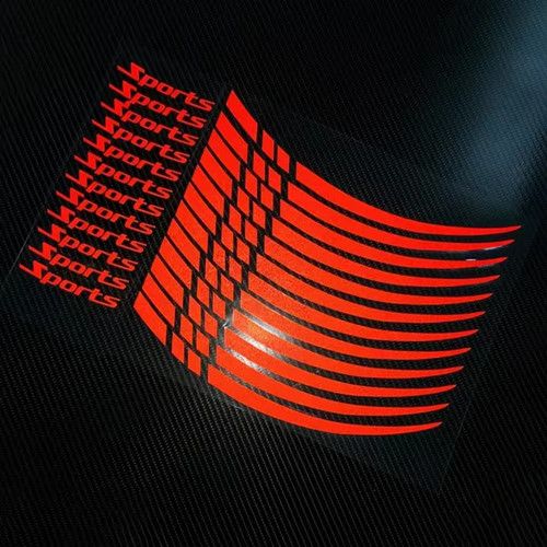 Motorcycle Accessories, Wheel Stickers, 12 pcs/set, Wheel Rim Striped Tape Stickers, Reflective Sticker for 18-21 Inch Wheels