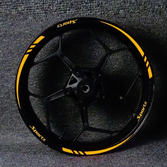 Motorcycle Accessories, Wheel Stickers, 12 pcs/set, Wheel Rim Striped Tape Stickers, Reflective Sticker for 18-21 Inch Wheels