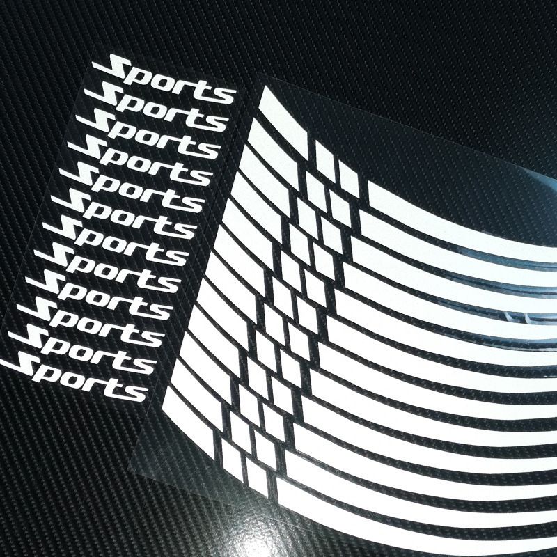 Motorcycle Accessories, Wheel Stickers, 12 pcs/set, Wheel Rim Striped Tape Stickers, Reflective Sticker for 18-21 Inch Wheels