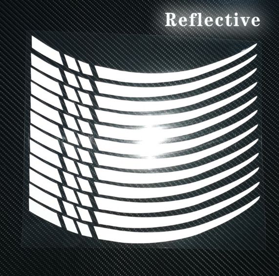 Motorcycle Accessories, Wheel Stickers, 12 pcs/set, Wheel Rim Striped Tape Stickers, Reflective Sticker for 18-21 Inch Wheels