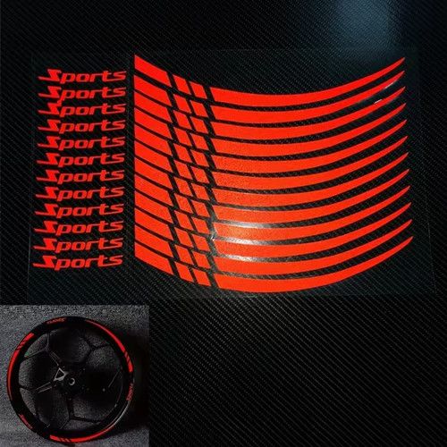Motorcycle Accessories, Wheel Stickers, 12 pcs/set, Wheel Rim Striped Tape Stickers, Reflective Sticker for 18-21 Inch Wheels