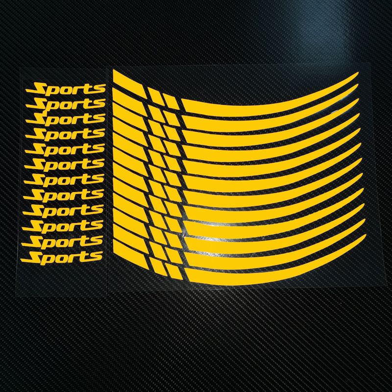 Motorcycle Accessories, Wheel Stickers, 12 pcs/set, Wheel Rim Striped Tape Stickers, Reflective Sticker for 18-21 Inch Wheels