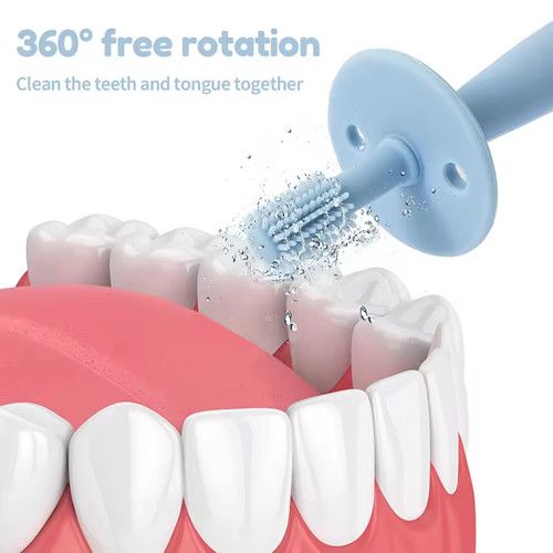 1pc Baby Toothbrush, 360 Degree Children's Toothbrush, Baby Toothbrush, Silicone Brush for Kids, Oral Cleansing Care