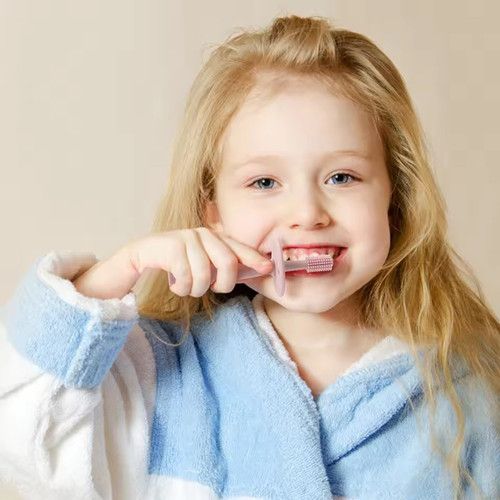 1pc Baby Toothbrush, 360 Degree Children's Toothbrush, Baby Toothbrush, Silicone Brush for Kids, Oral Cleansing Care