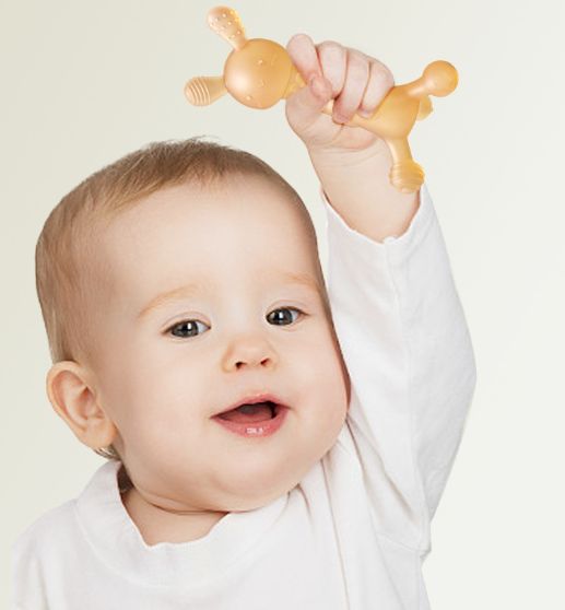 Radish Rabbit Tooth Gum Baby Grinding Rod, Baby Food Grade Silicone Liquid Bite Adhesive Toy, Anti Eating Hand Tool Soothing