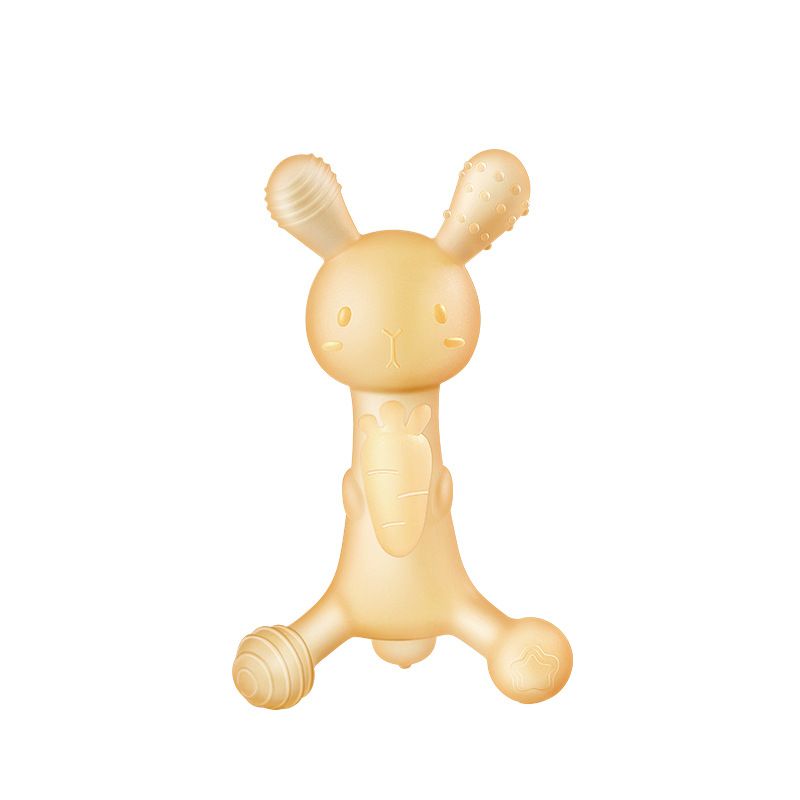 Radish Rabbit Tooth Gum Baby Grinding Rod, Baby Food Grade Silicone Liquid Bite Adhesive Toy, Anti Eating Hand Tool Soothing